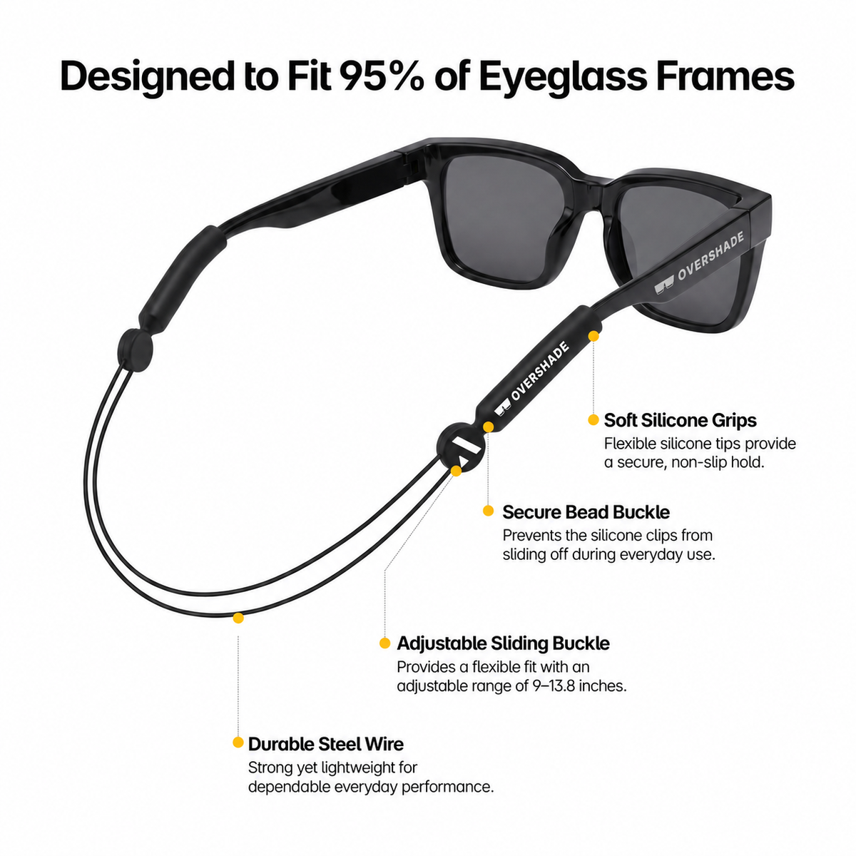 adjustable eyewear strap